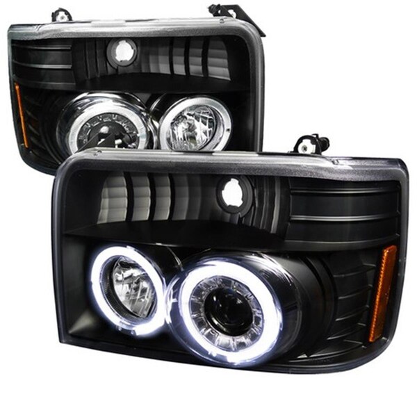 Overtime Halo Projector Headlight for 92 to 96 Ford F150, Black - 10 x 21 x 27 in. OV2486375 - main